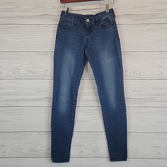Decree Blue Denim Stretch Skinny Jeans Womens Size Waist 26" - Picture 4 of 13